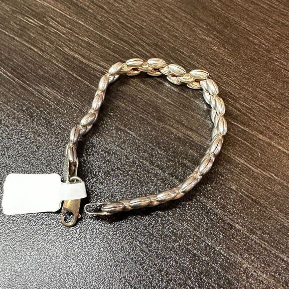 SALE! Unisex 7.25" Solid Sterling silver bracelet stamped 925 Italy! - Picture 11 of 12